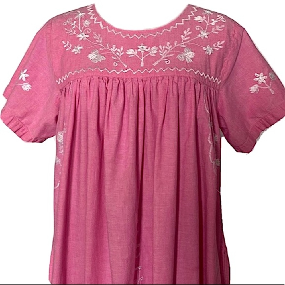 Mexican Mumu Dress Loungewear Summer Cotton Maxi Lounge Dress